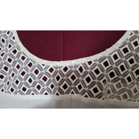 Women's I.N. SAN FRANCISCO Top Blouse Shirt Tank Cold Shoulder Cream  XL - Picture 4 of 7